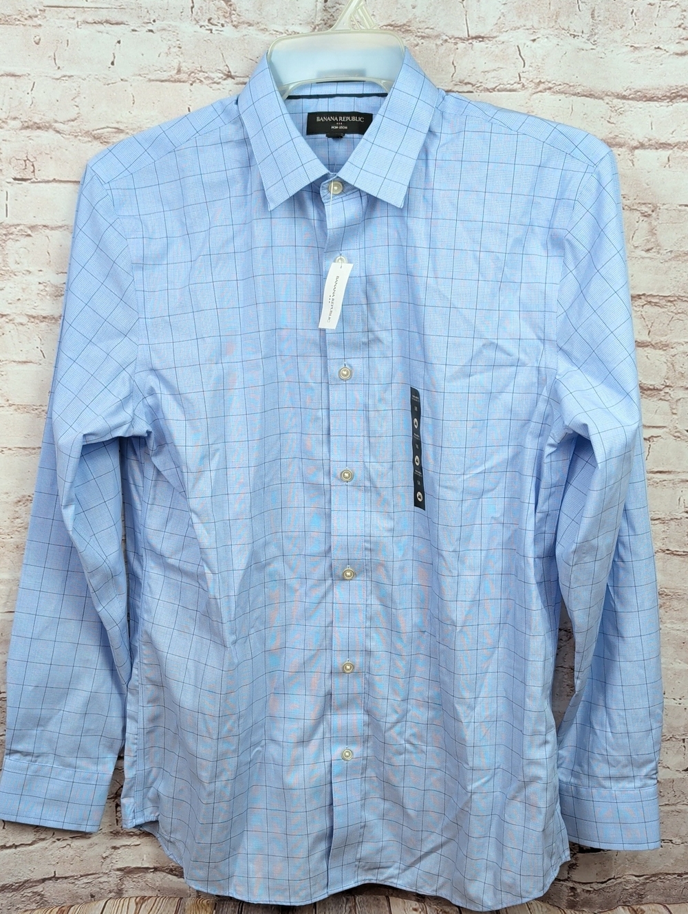 Banana Republic Light Blue Dress Shirt Medium New Nwt